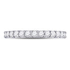 14K White Gold Round Diamond Women's Single Row Machine Set Wedding Band 1/2 Cttw - Splendid Jewellery