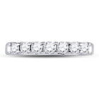 14K White Gold Round Diamond Women's Single Row Machine Set Wedding Band 1/2 Cttw - Splendid Jewellery