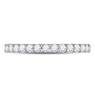 14K White Gold Round Diamond Women's Single Row Machine Set Wedding Band 1/3 Cttw - Splendid Jewellery