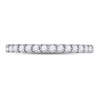14K White Gold Round Diamond Women's Single Row Machine Set Wedding Band 1/4 Cttw - Splendid Jewellery