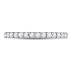 14K White Gold Round Diamond Women's Single Row Machine Set Wedding Band 1/4 Cttw - Splendid Jewellery