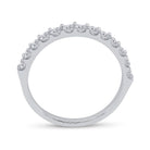 14K White Gold Round Diamond Women's Single Row Wedding Band 1/2 Cttw - Splendid Jewellery