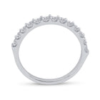14K White Gold Round Diamond Women's Single Row Wedding Band 1/2 Cttw - Splendid Jewellery