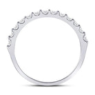 14K White Gold Round Diamond Women's Single Row Wedding Band 1/2 Cttw - Splendid Jewellery