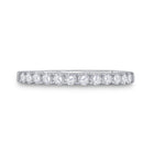 14K White Gold Round Diamond Women's Single Row Wedding Band 1/2 Cttw - Splendid Jewellery