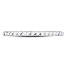 Load image into Gallery viewer, 14K White Gold Round Diamond Women's Slender Stackable Wedding Band 1/6 Cttw - Splendid Jewellery