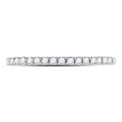 14K White Gold Round Diamond Women's Slender Stackable Wedding Band 1/6 Cttw - Splendid Jewellery