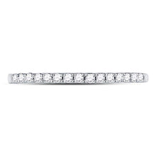Load image into Gallery viewer, 14K White Gold Round Diamond Women's Slender Stackable Wedding Band 1/6 Cttw - Splendid Jewellery