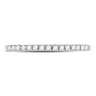 14K White Gold Round Diamond Women's Slender Stackable Wedding Band 1/6 Cttw - Splendid Jewellery