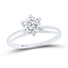 Load image into Gallery viewer, 14K White Gold Round Diamond Women's Solitaire Bridal Wedding Engagement Ring 1 Cttw - Splendid Jewellery