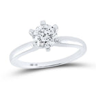 14K White Gold Round Diamond Women's Solitaire Bridal Wedding Engagement Ring 1 Cttw - Splendid Jewellery