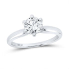 14K White Gold Round Diamond Women's Solitaire Bridal Wedding Engagement Ring 1 Cttw - Splendid Jewellery