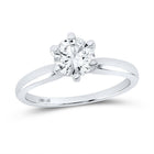 14K White Gold Round Diamond Women's Solitaire Bridal Wedding Engagement Ring 1 Cttw - Splendid Jewellery