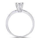 14K White Gold Round Diamond Women's Solitaire Bridal Wedding Engagement Ring 1/2 Cttw - Splendid Jewellery