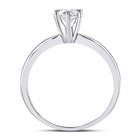 14K White Gold Round Diamond Women's Solitaire Bridal Wedding Engagement Ring 1/2 Cttw - Splendid Jewellery