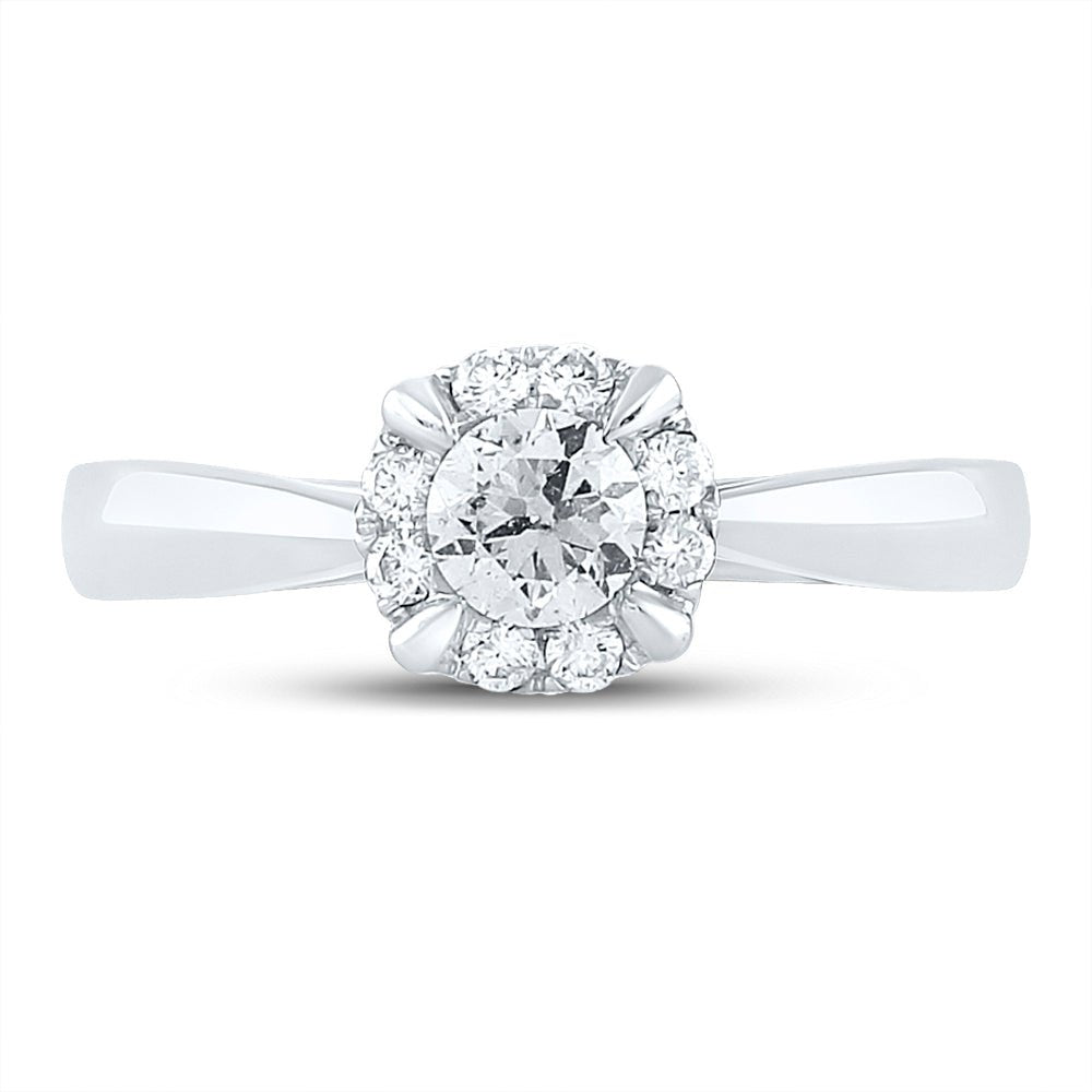 14K White Gold Round Diamond Women's Solitaire Bridal Wedding Engagement Ring 1/2 Cttw - Splendid Jewellery