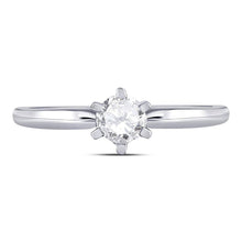 Load image into Gallery viewer, 14K White Gold Round Diamond Women's Solitaire Bridal Wedding Engagement Ring 1/2 Cttw - Splendid Jewellery
