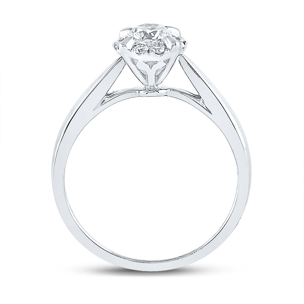 14K White Gold Round Diamond Women's Solitaire Bridal Wedding Engagement Ring 1/2 Cttw - Splendid Jewellery