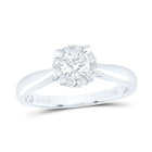 14K White Gold Round Diamond Women's Solitaire Bridal Wedding Engagement Ring 1/2 Cttw - Splendid Jewellery