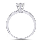 14K White Gold Round Diamond Women's Solitaire Bridal Wedding Engagement Ring 1/2 Cttw - Splendid Jewellery