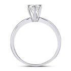 14K White Gold Round Diamond Women's Solitaire Bridal Wedding Engagement Ring 1/2 Cttw - Splendid Jewellery