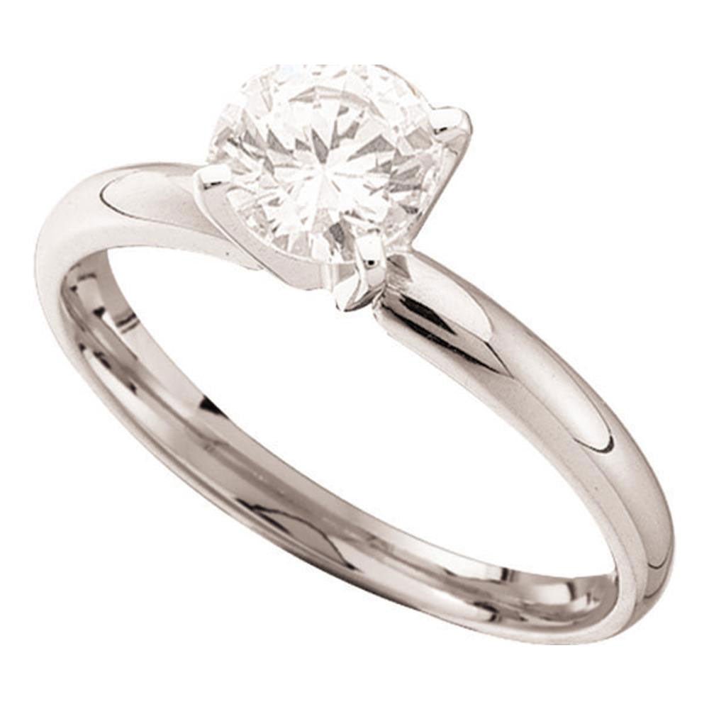 14K White Gold Round Diamond Women's Solitaire Bridal Wedding Engagement Ring 1/4 Cttw - Splendid Jewellery