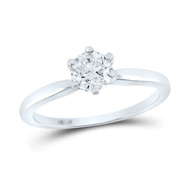 14K White Gold Round Diamond Women's Solitaire Bridal Wedding Engagement Ring 3/4 Cttw - Splendid Jewellery