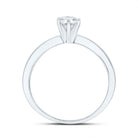 14K White Gold Round Diamond Women's Solitaire Bridal Wedding Engagement Ring 3/8 Cttw - Splendid Jewellery