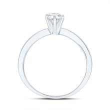 Load image into Gallery viewer, 14K White Gold Round Diamond Women's Solitaire Bridal Wedding Engagement Ring 3/8 Cttw - Splendid Jewellery