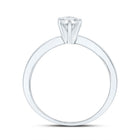 14K White Gold Round Diamond Women's Solitaire Bridal Wedding Engagement Ring 3/8 Cttw - Splendid Jewellery