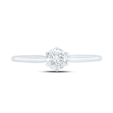 Load image into Gallery viewer, 14K White Gold Round Diamond Women's Solitaire Bridal Wedding Engagement Ring 3/8 Cttw - Splendid Jewellery