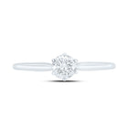 14K White Gold Round Diamond Women's Solitaire Bridal Wedding Engagement Ring 3/8 Cttw - Splendid Jewellery