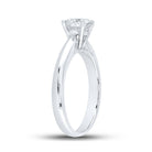 14K White Gold Round Diamond Women's Solitaire Bridal Wedding Engagement Ring (Certified) 1 Cttw - Splendid Jewellery