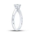 14K White Gold Round Diamond Women's Solitaire Bridal Wedding Engagement Ring (Certified) 1 Cttw - Splendid Jewellery