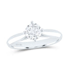 14K White Gold Round Diamond Women's Solitaire Bridal Wedding Engagement Ring (Certified) 1 Cttw - Splendid Jewellery
