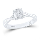 14K White Gold Round Diamond Women's Solitaire Bridal Wedding Engagement Ring (Certified) 1 Cttw - Splendid Jewellery