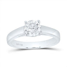 14K White Gold Round Diamond Women's Solitaire Bridal Wedding Engagement Ring (Certified) 1 Cttw - Splendid Jewellery