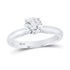 14K White Gold Round Diamond Women's Solitaire Bridal Wedding Engagement Ring (Certified) 1 Cttw - Splendid Jewellery