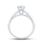 14K White Gold Round Diamond Women's Solitaire Bridal Wedding Engagement Ring (Certified) 1 Cttw - Splendid Jewellery