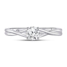 14K White Gold Round Diamond Women's Solitaire Bridal Wedding Engagement Ring (Certified) 1/2 Cttw - Splendid Jewellery