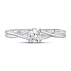 14K White Gold Round Diamond Women's Solitaire Bridal Wedding Engagement Ring (Certified) 1/2 Cttw - Splendid Jewellery