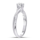 14K White Gold Round Diamond Women's Solitaire Bridal Wedding Engagement Ring (Certified) 1/2 Cttw - Splendid Jewellery