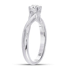 14K White Gold Round Diamond Women's Solitaire Bridal Wedding Engagement Ring (Certified) 1/2 Cttw - Splendid Jewellery