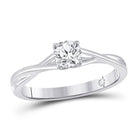 14K White Gold Round Diamond Women's Solitaire Bridal Wedding Engagement Ring (Certified) 1/2 Cttw - Splendid Jewellery