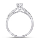 14K White Gold Round Diamond Women's Solitaire Bridal Wedding Engagement Ring (Certified) 1/2 Cttw - Splendid Jewellery
