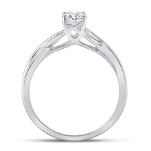 Load image into Gallery viewer, 14K White Gold Round Diamond Women's Solitaire Bridal Wedding Engagement Ring (Certified) 1/2 Cttw - Splendid Jewellery