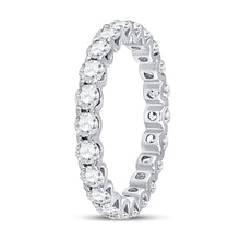 Load image into Gallery viewer, 14K White Gold Round Diamond Women's Timeless Eternity Ring 2 Cttw - Splendid Jewellery