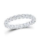 14K White Gold Round Diamond Women's Timeless Eternity Ring 2 Cttw - Splendid Jewellery