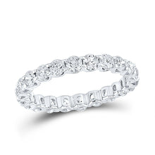 Load image into Gallery viewer, 14K White Gold Round Diamond Women's Timeless Eternity Ring 2 Cttw - Splendid Jewellery