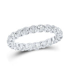 14K White Gold Round Diamond Women's Timeless Eternity Ring 2 Cttw - Splendid Jewellery